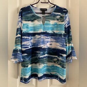 Softworks Blue Watercolor Women's Top